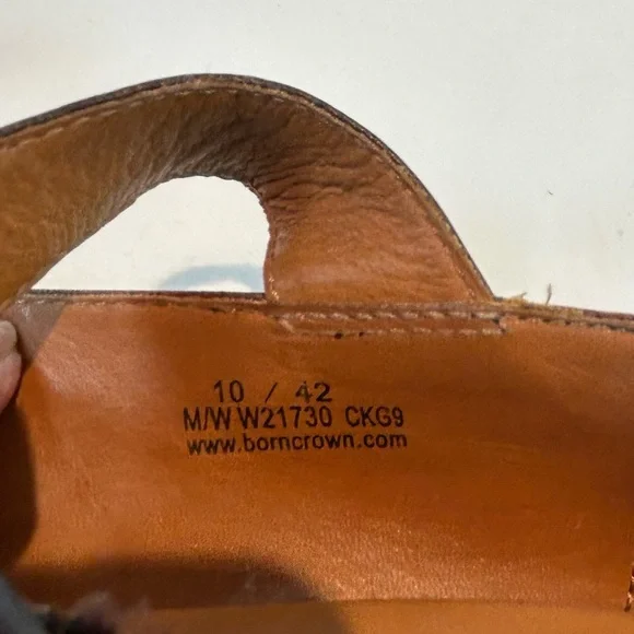 Born BOC Chestnut Brown Leather Mary Jane Style T Strap Heels - Picture 4 of 11